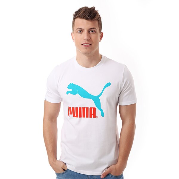 Koszulka męska PUMA T-SHIRT NO. 1 LOGO TEE 56446517 kolor biały