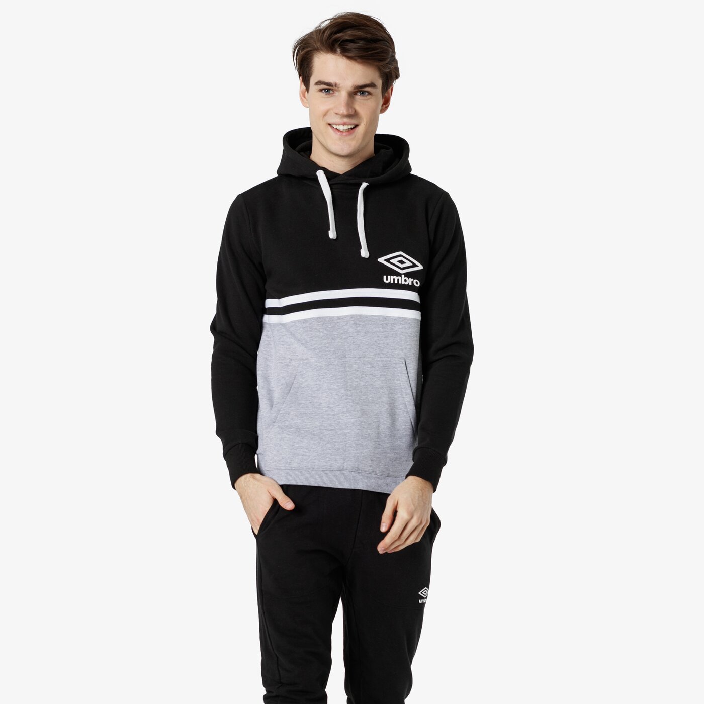 Bluza męska UMBRO BLUZA BLOCK COLOUR OH 65622u-hf7 kolor czarny