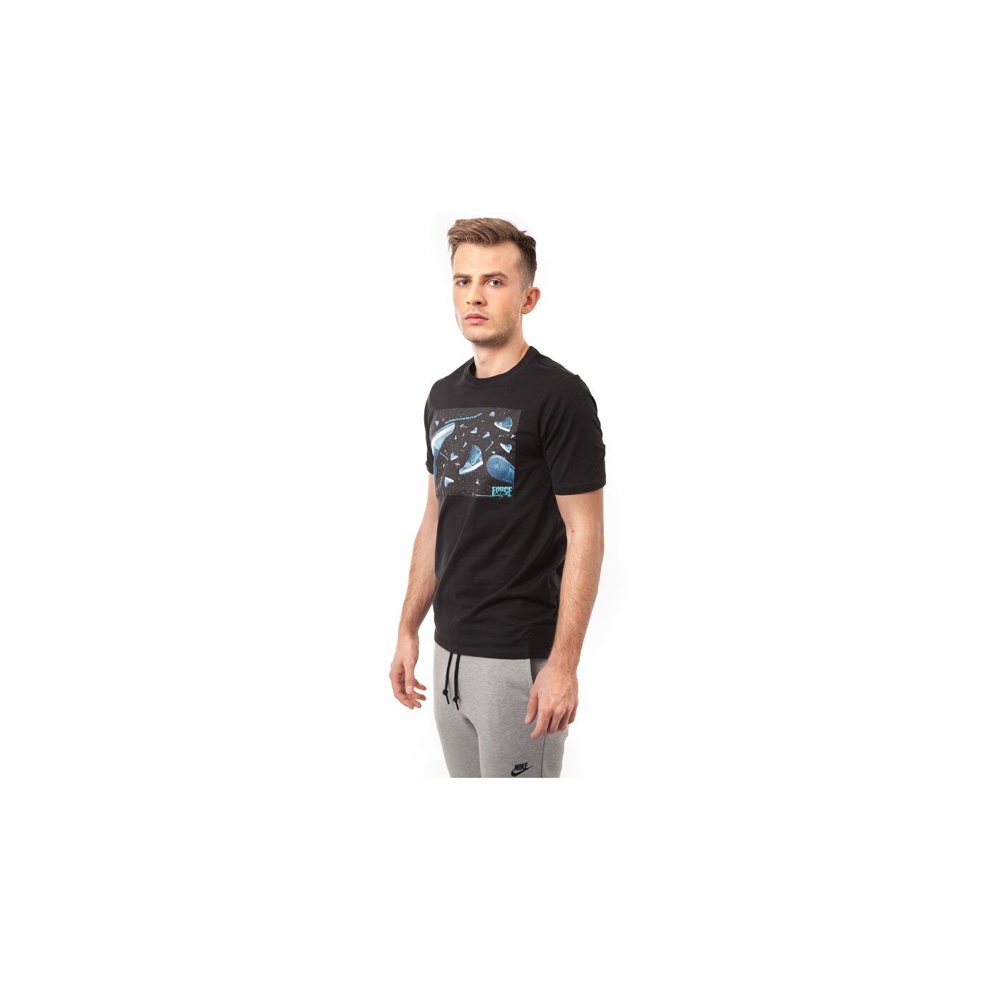 Koszulka męska NIKE T-SHIRT TEE-FORCE IN  SPACE 644384010 kolor czarny