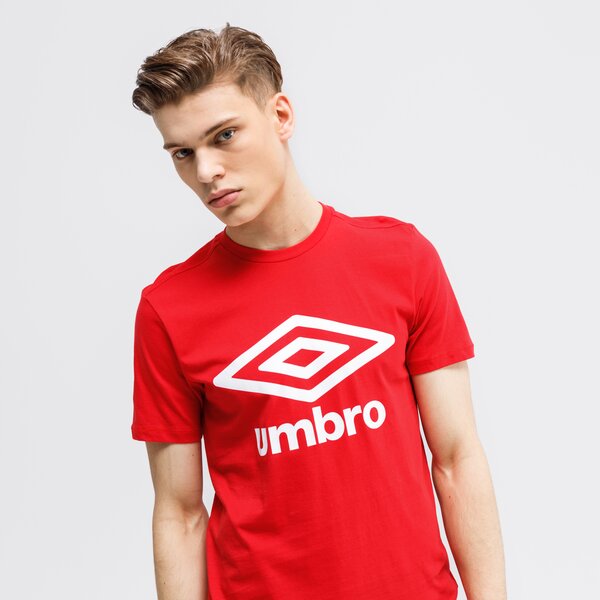 Koszulka męska UMBRO T-SHIRT FW LARGE LOGO COTTON 65352u-7ra kolor czerwony