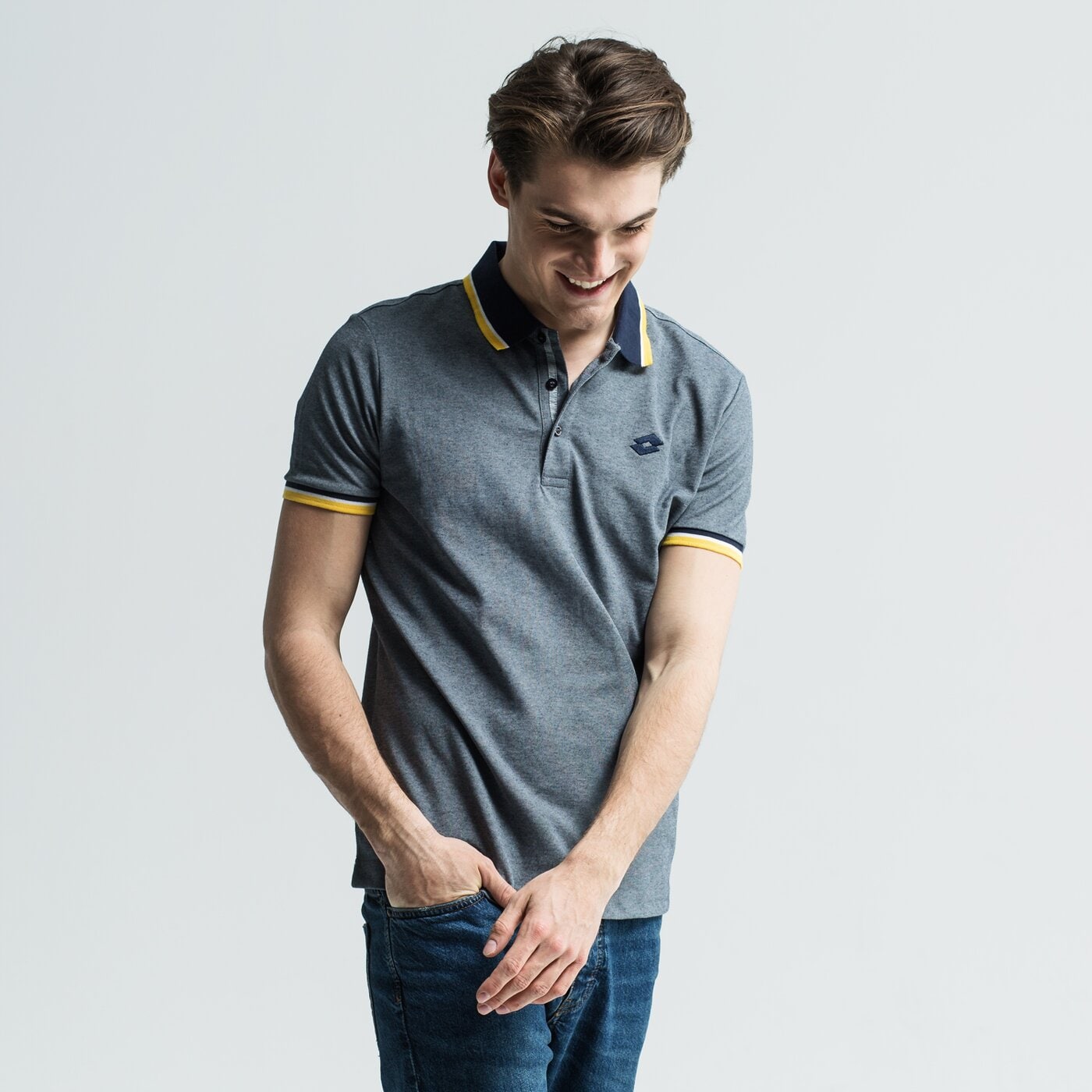 Koszulka polo męska LOTTO POLO L73 PLUS PQ l54615-1tt kolor granatowy