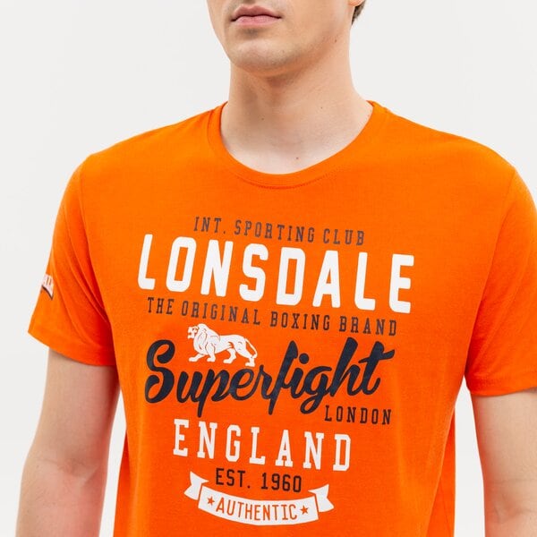 Koszulka męska LONSDALE T-SHIRT TOBERMORY 1132776503 kolor pomarańczowy