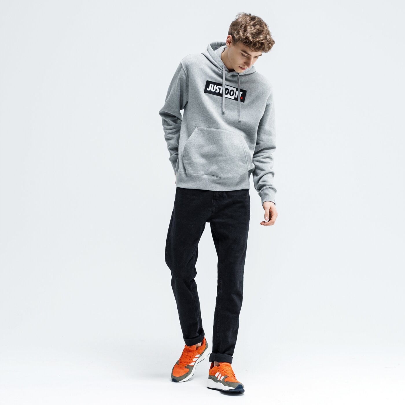 Bluza męska NIKE BLUZA Z KAPTUREM SPORTSWEAR JDI cj4775-063 kolor szary