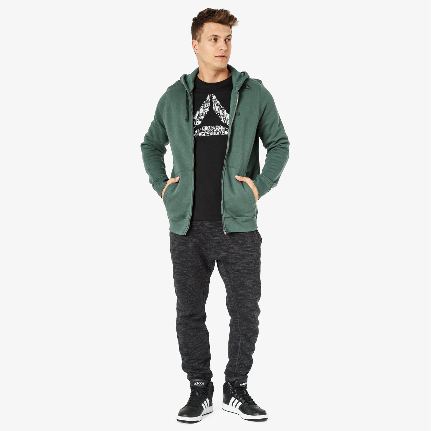 Koszulka męska REEBOK T-SHIRT SS GS OPP MANTRA DELTA TEE dh3767 kolor czarny