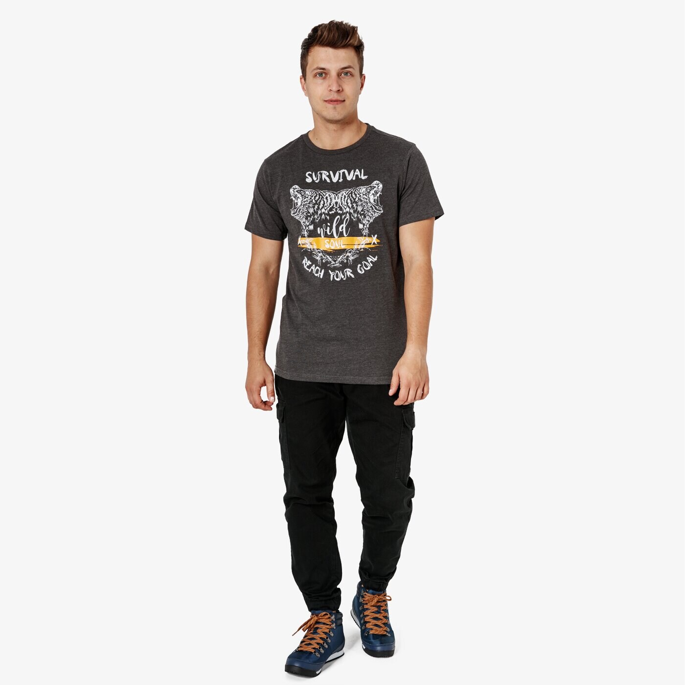 Koszulka męska FEEWEAR T-SHIRT SS SURVIVAL fw38tsm23001 kolor szary