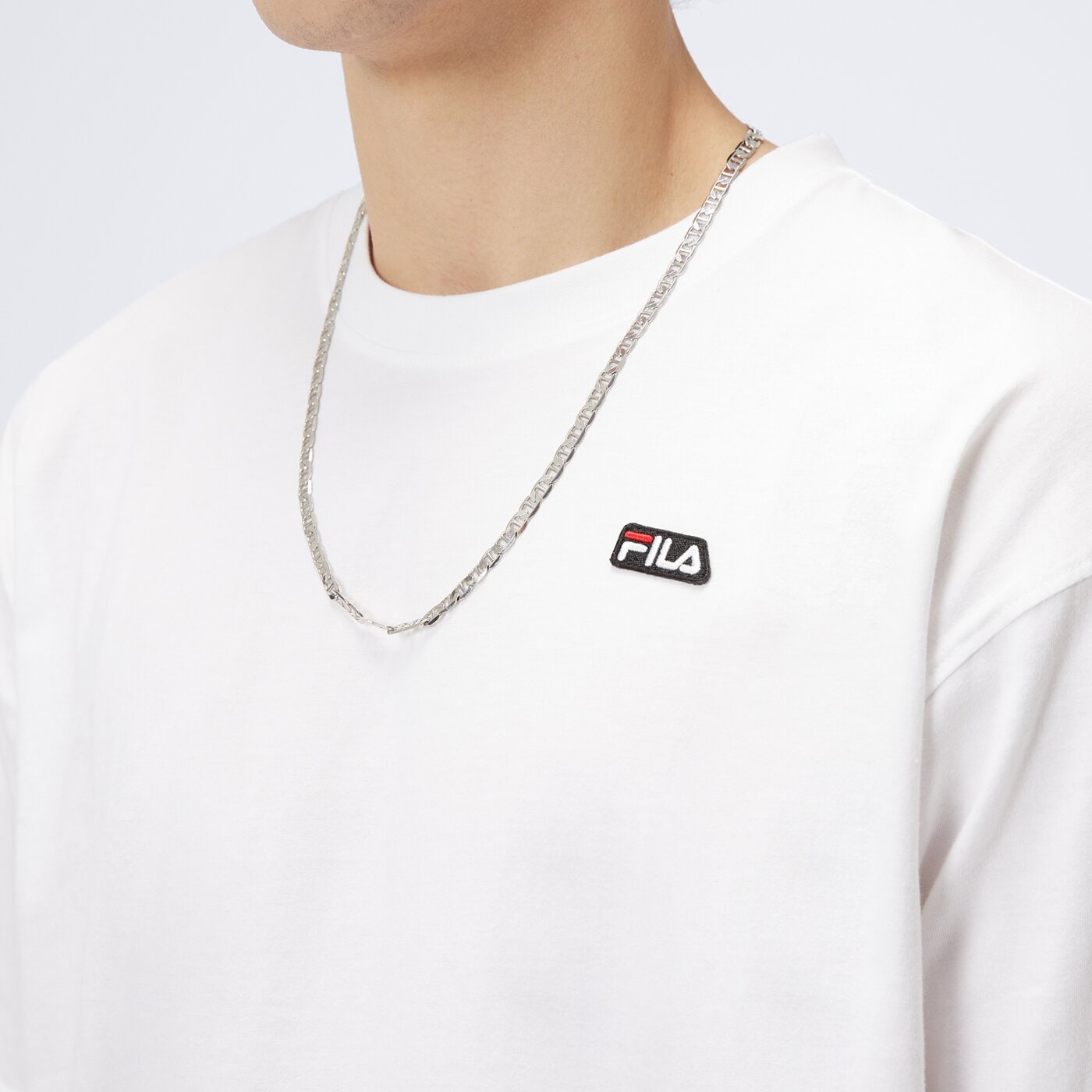 Koszulka męska FILA T-SHIRT BADGE LOGO TEE fi124tsm70100 kolor biały