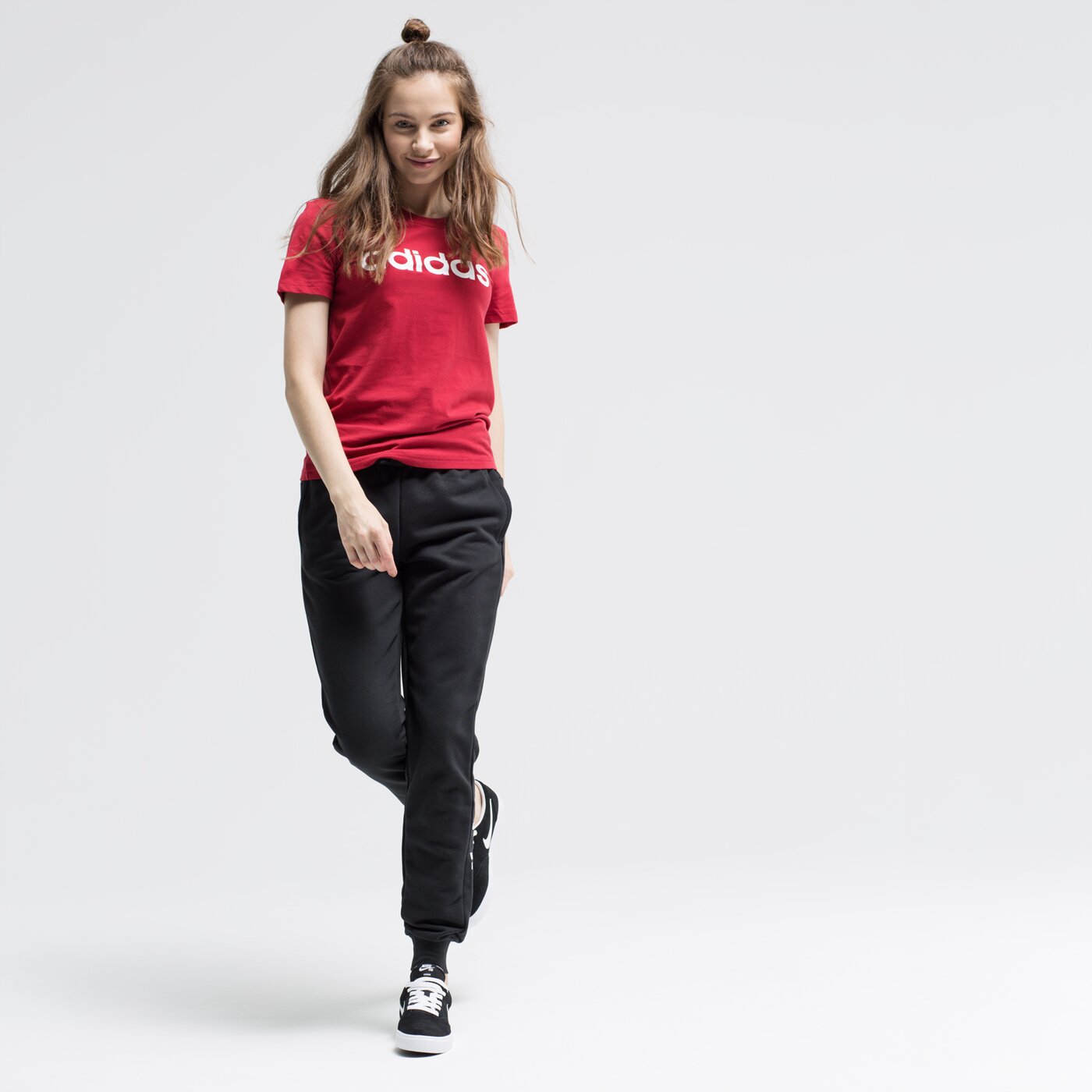 Koszulka damska ADIDAS T-SHIRT SS W E LIN SLIM T ei0697 kolor czerwony