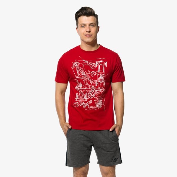 Koszulka męska LOTTO T-SHIRT SS PHYSICS lo18tsm24001 kolor czerwony