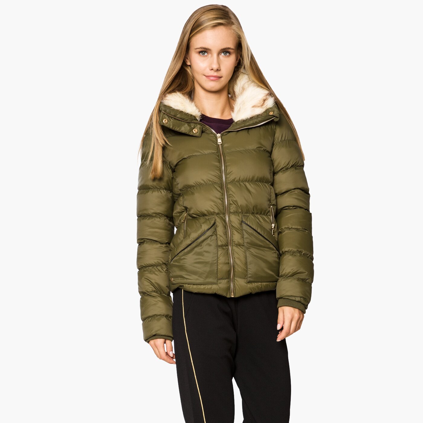 Kurtka zimowa damska FEEWEAR KURTKA ZUZI fw37kud24001 kolor khaki