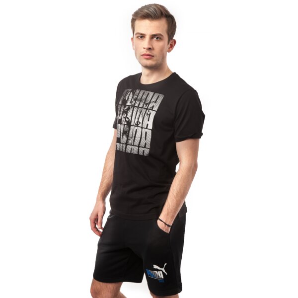 Koszulka męska PUMA T-SHIRT HIDING CAT TEE 83243101 kolor czarny