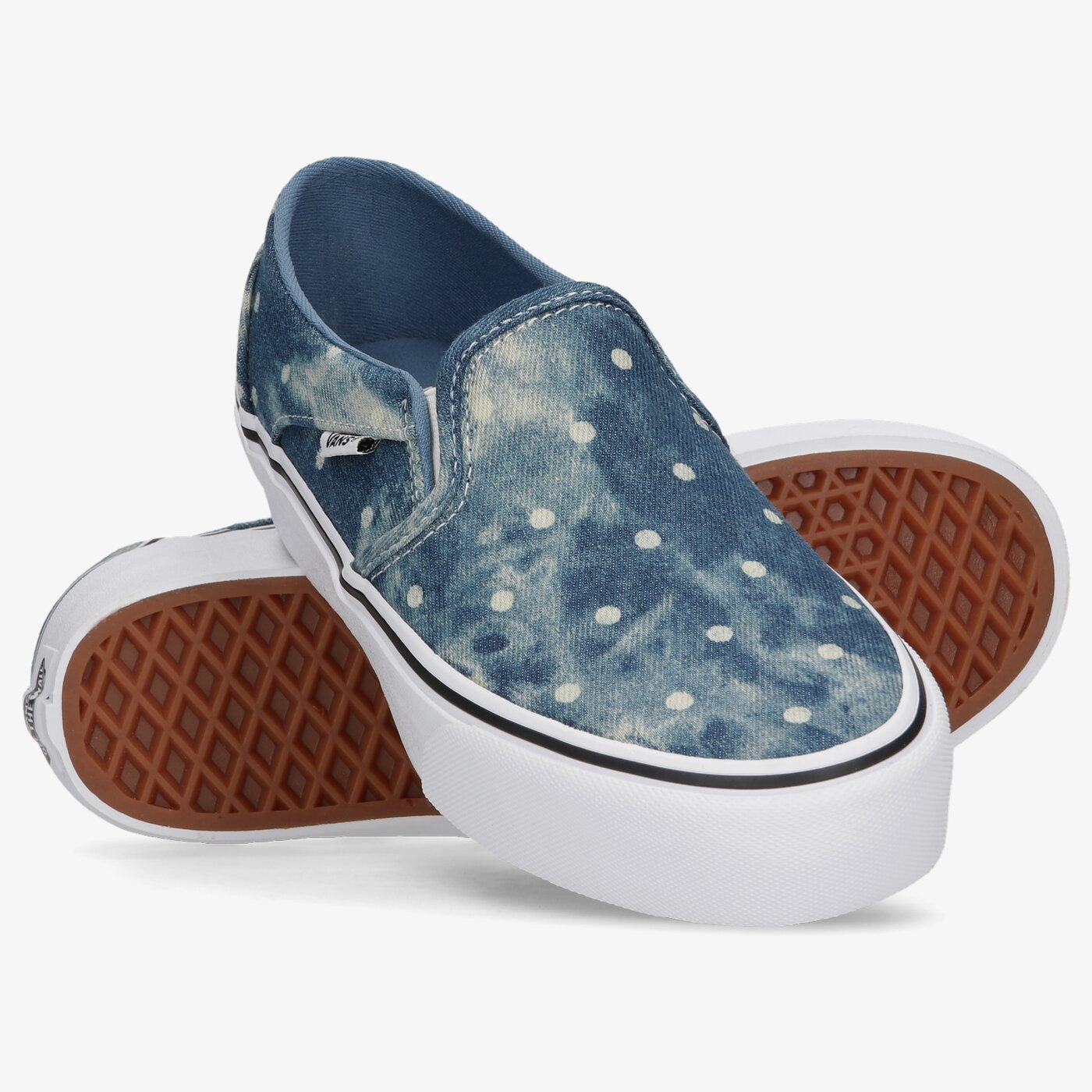 Buty sportowe damskie VANS WM ASHER PLATFORM vn0a3wmmbbc1 kolor niebieski