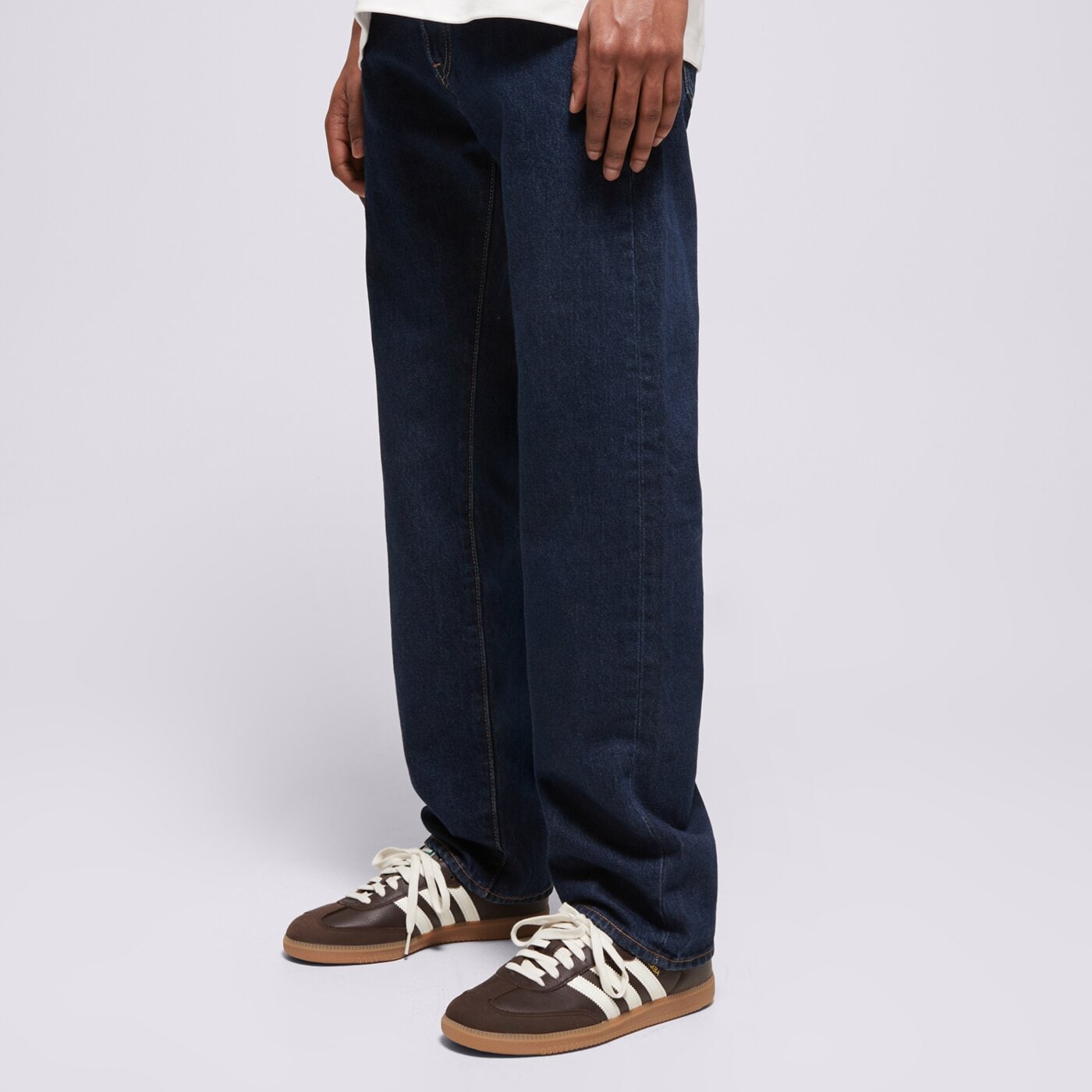 Spodnie dresowe męskie LEVI'S SPODNIE 501® 93 STRAIGHT DARK INDIGO - FLAT FINISH 79830-0344 kolor niebieski