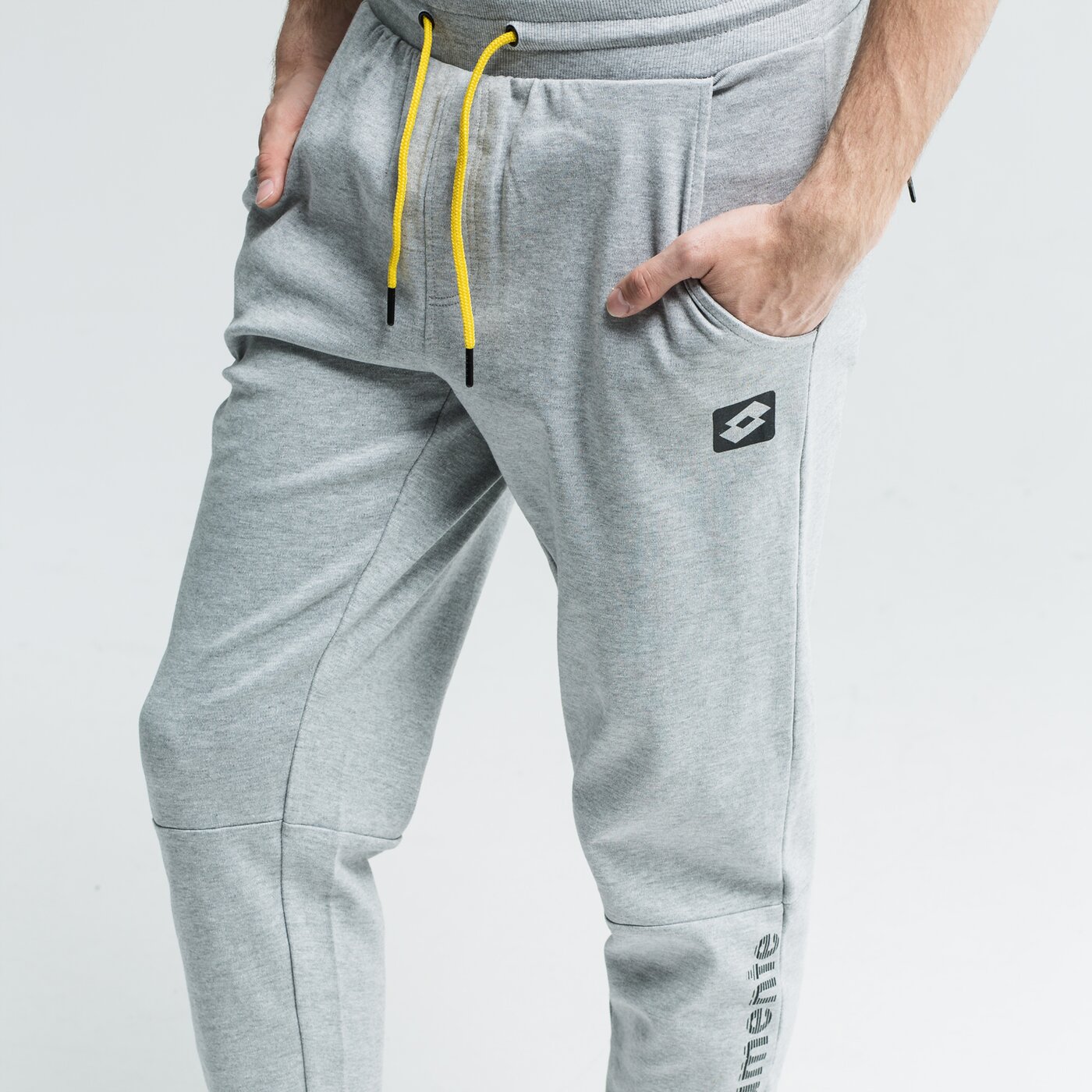 Spodnie dresowe męskie LOTTO SPODNIE BOSCONE lo19spm14002 kolor szary