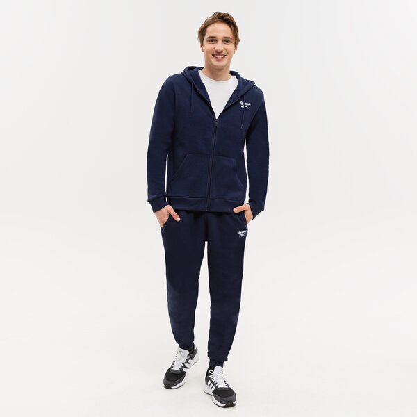 Spodnie dresowe męskie REEBOK SPODNIE RI LEFT LEG JOGGER hh8325 kolor granatowy