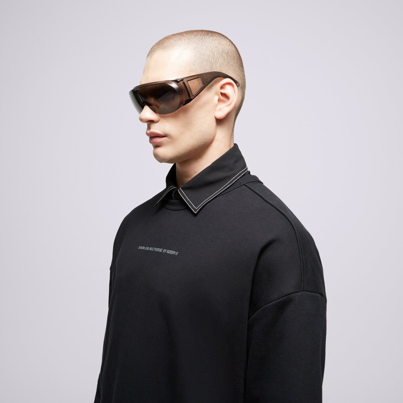 S.NOW JOB SIZEER CREWNECK “I DON'T KNOW” BLACK si123blu51001 kolor czarny