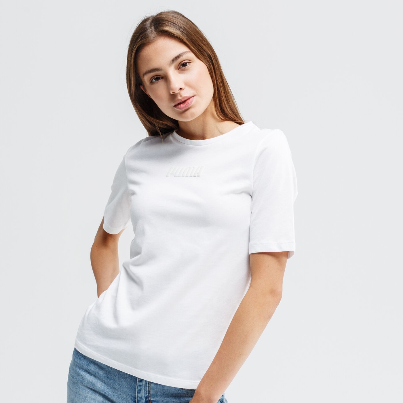 Koszulka damska PUMA T-SHIRT MODERN BASICS 583634 02 kolor biały