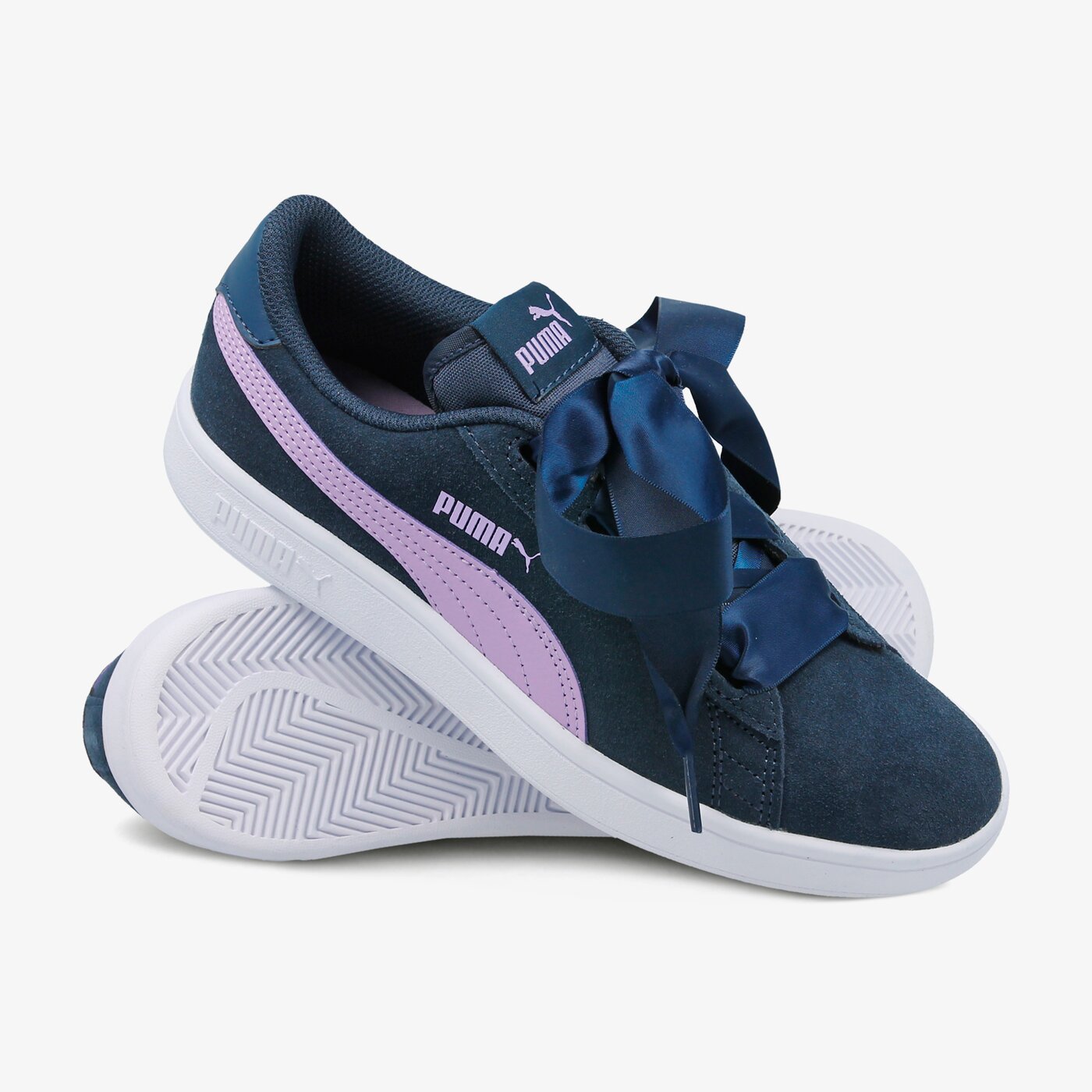 Buty dziecięce PUMA SMASH V2 RIBBON JR 36600303 kolor granatowy