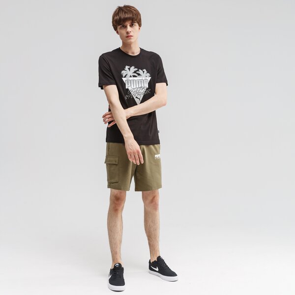 Koszulka męska PUMA T-SHIRT SUMMER PALMS GRAPHIC 581917 01 kolor czarny