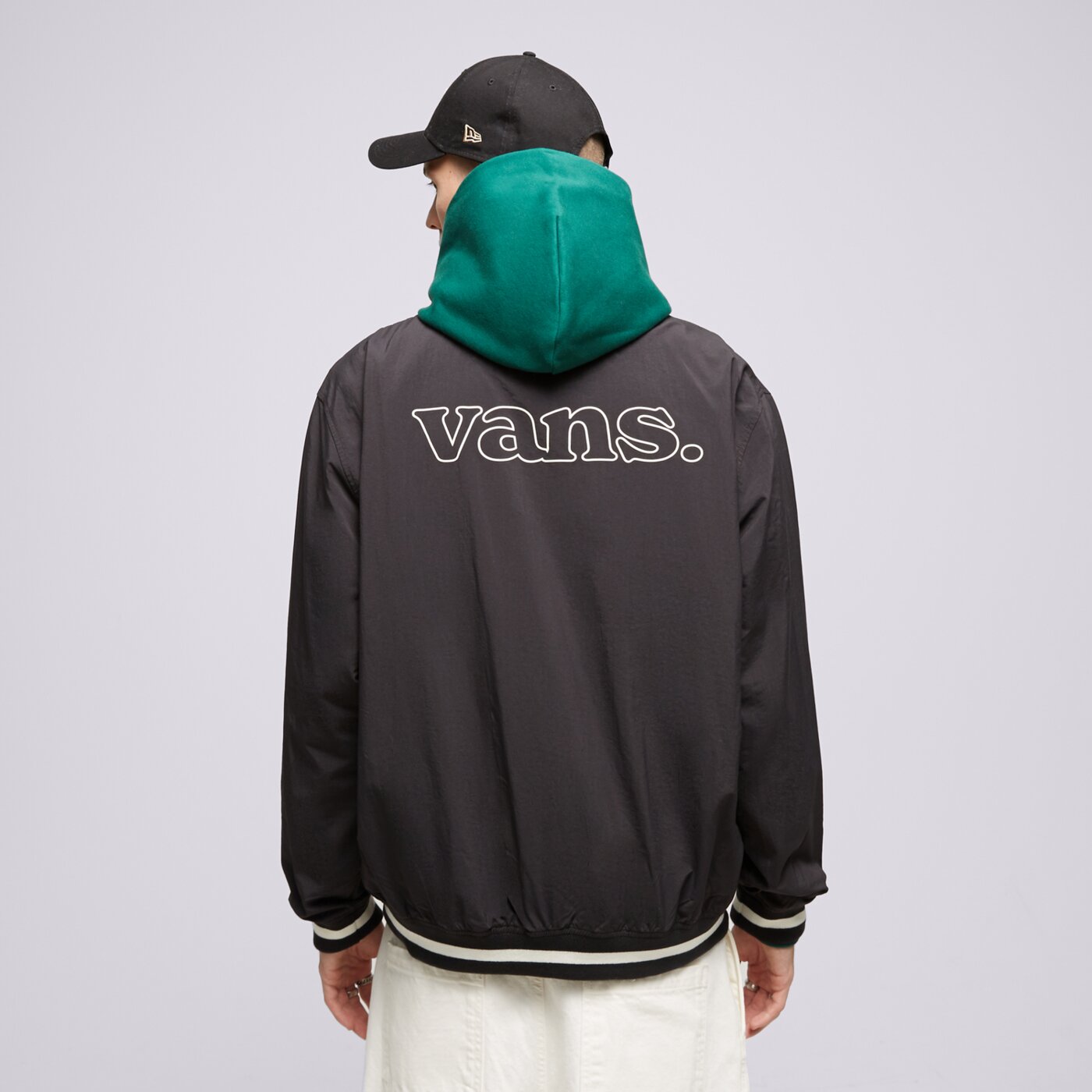 Kurtka przejściowa męska VANS KURTKA MOORE VARSITY vn0008g0blk1 kolor czarny
