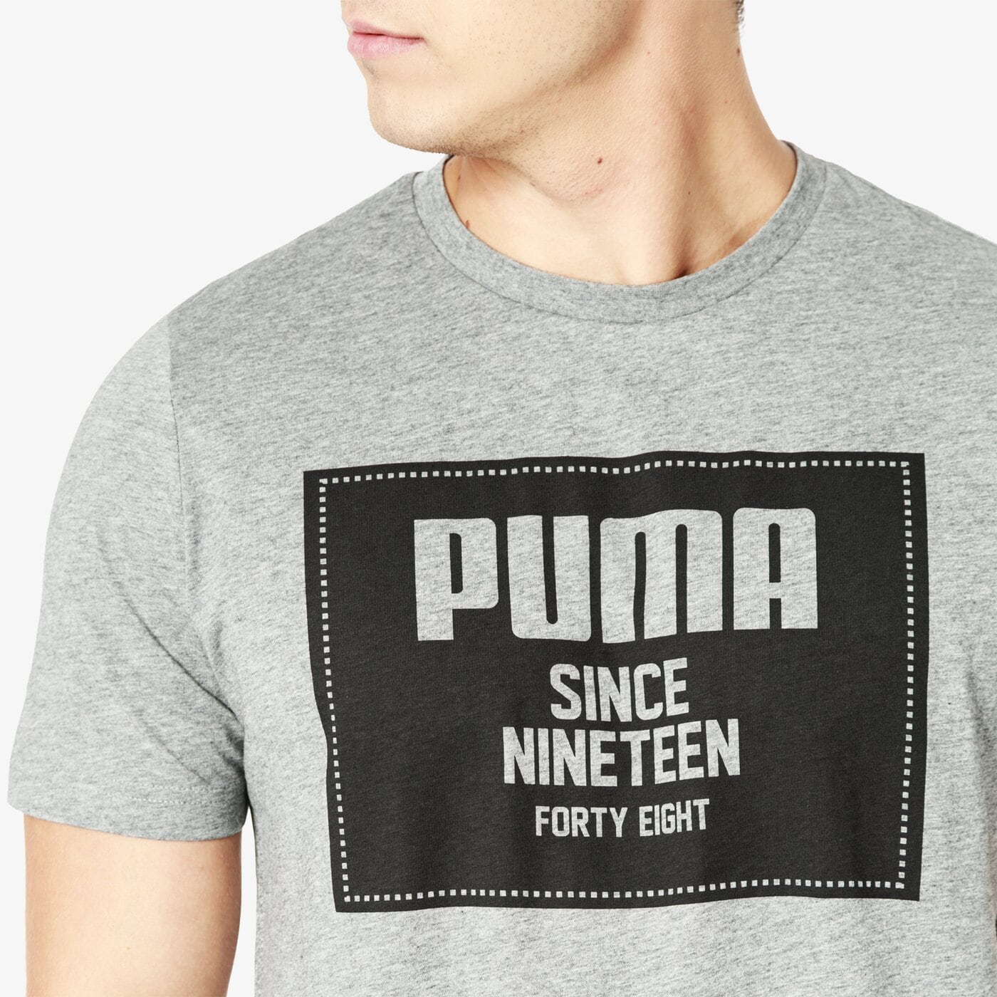 Koszulka męska PUMA T-SHIRT SS REBEL BLOCK BASIC 85239503 kolor szary