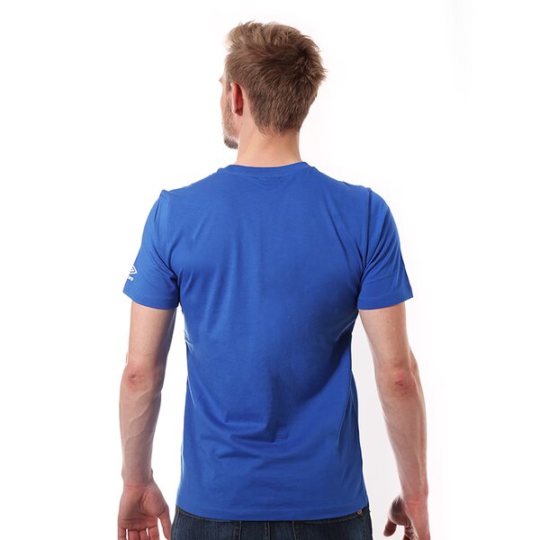 Koszulka męska UMBRO T-SHIRT 2014 TEE ITALIA FLAG LOGO 62367u030 kolor niebieski