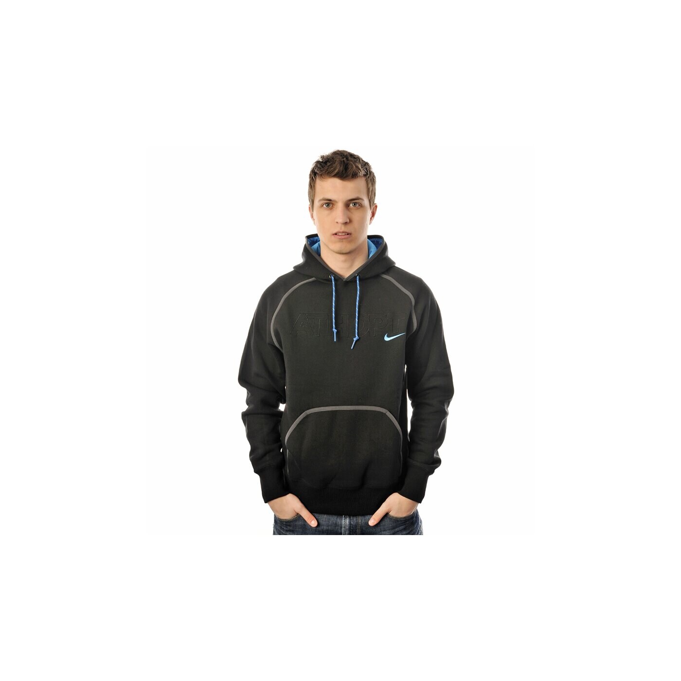 Bluza męska NIKE BLUZA HYBRID   FORMATION  FZ PO HOODY 450704010 kolor czarny