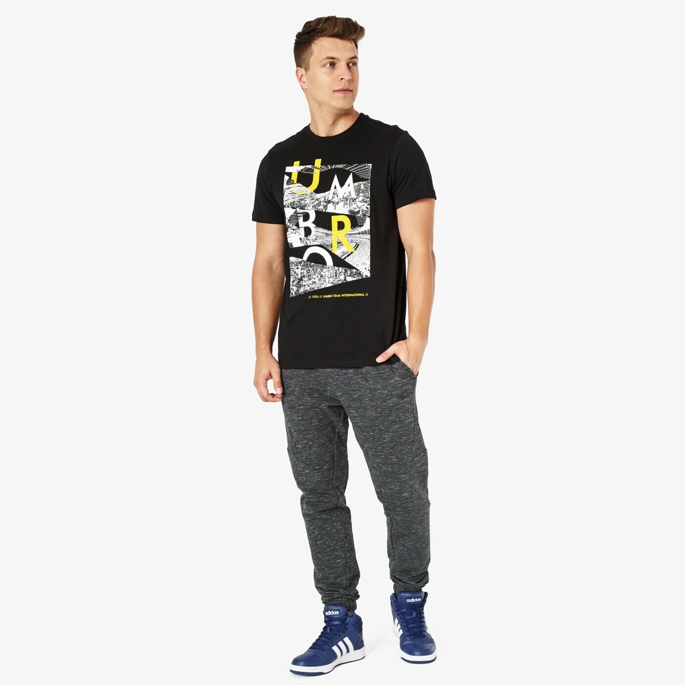 Koszulka męska UMBRO T-SHIRT SS SCORE ul38tsm03001 kolor czarny