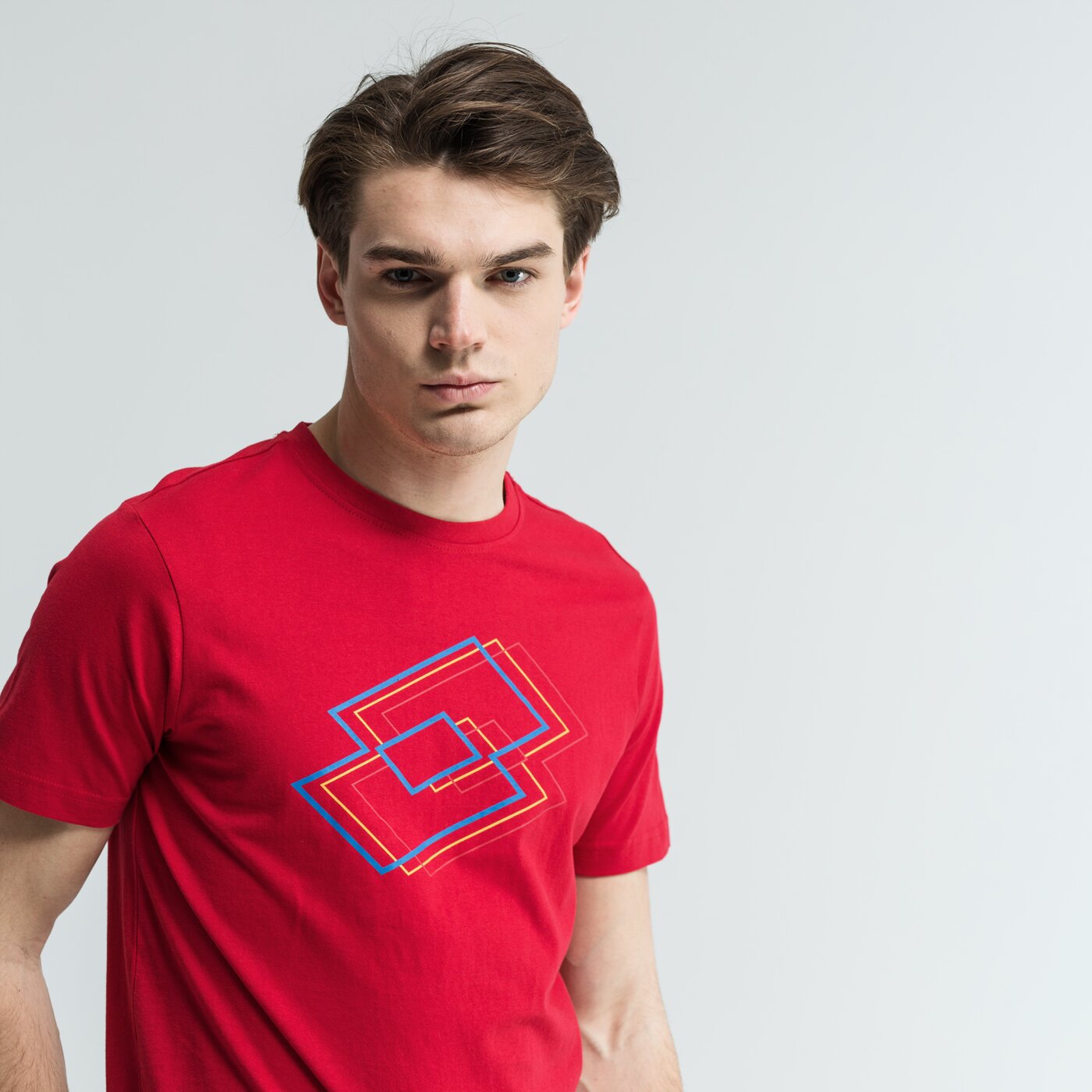 Koszulka męska LOTTO T-SHIRT SS LECCE lo19tsm19002 kolor czerwony