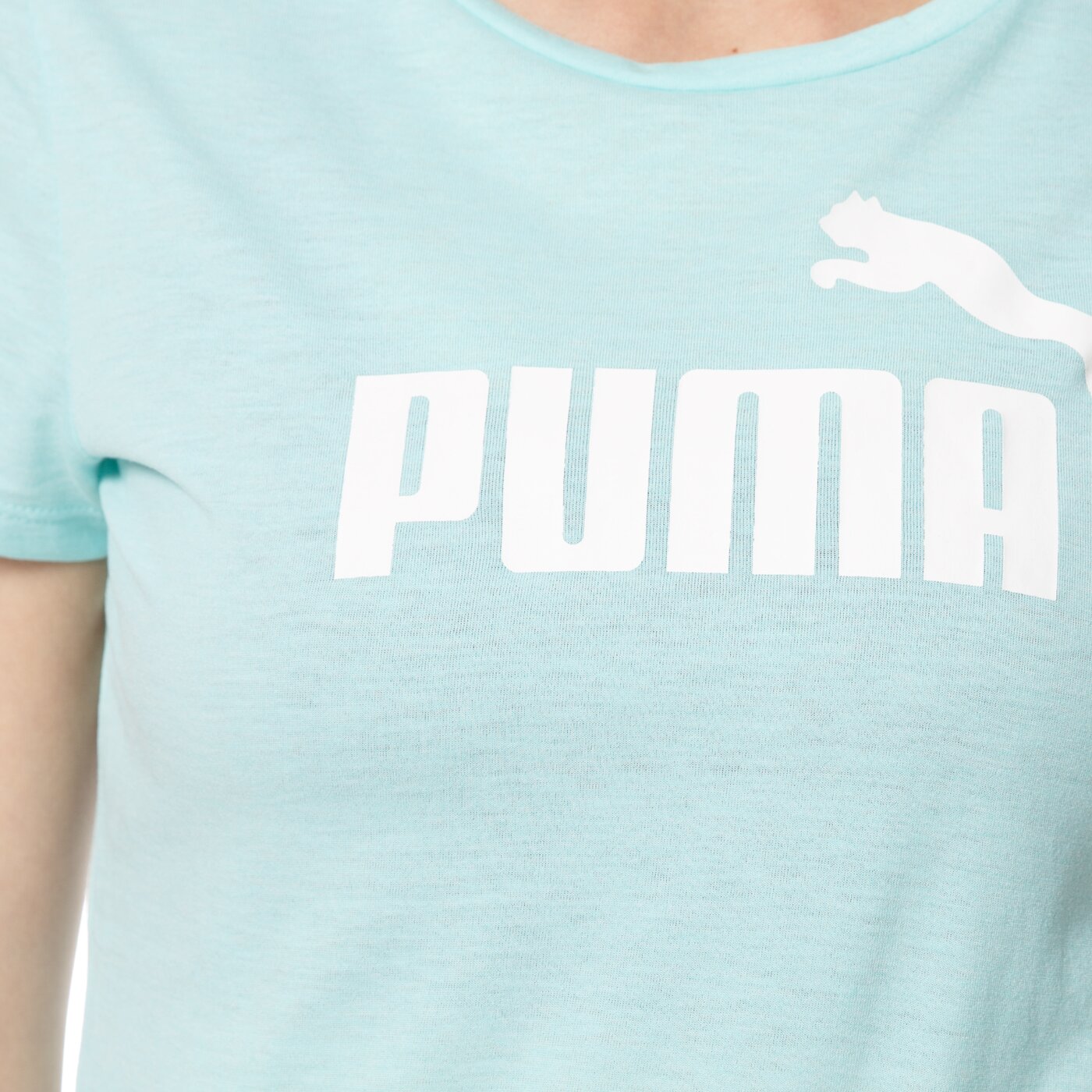 Koszulka damska PUMA T-SHIRT SS ESS NO1 HEATHE 83839933 kolor niebieski