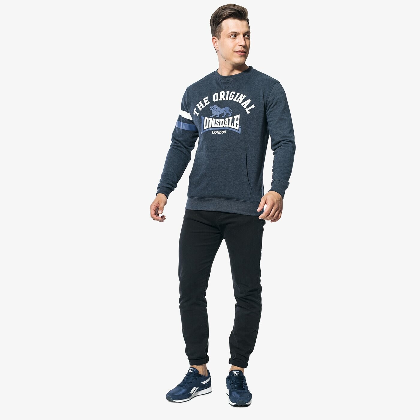 Bluza męska LONSDALE BLUZA HEREFORD 1136923079 kolor niebieski