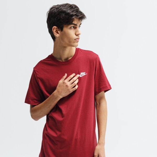 Koszulka męska NIKE T-SHIRT SPORTSWEAR CLUB ar4997-677 kolor bordowy