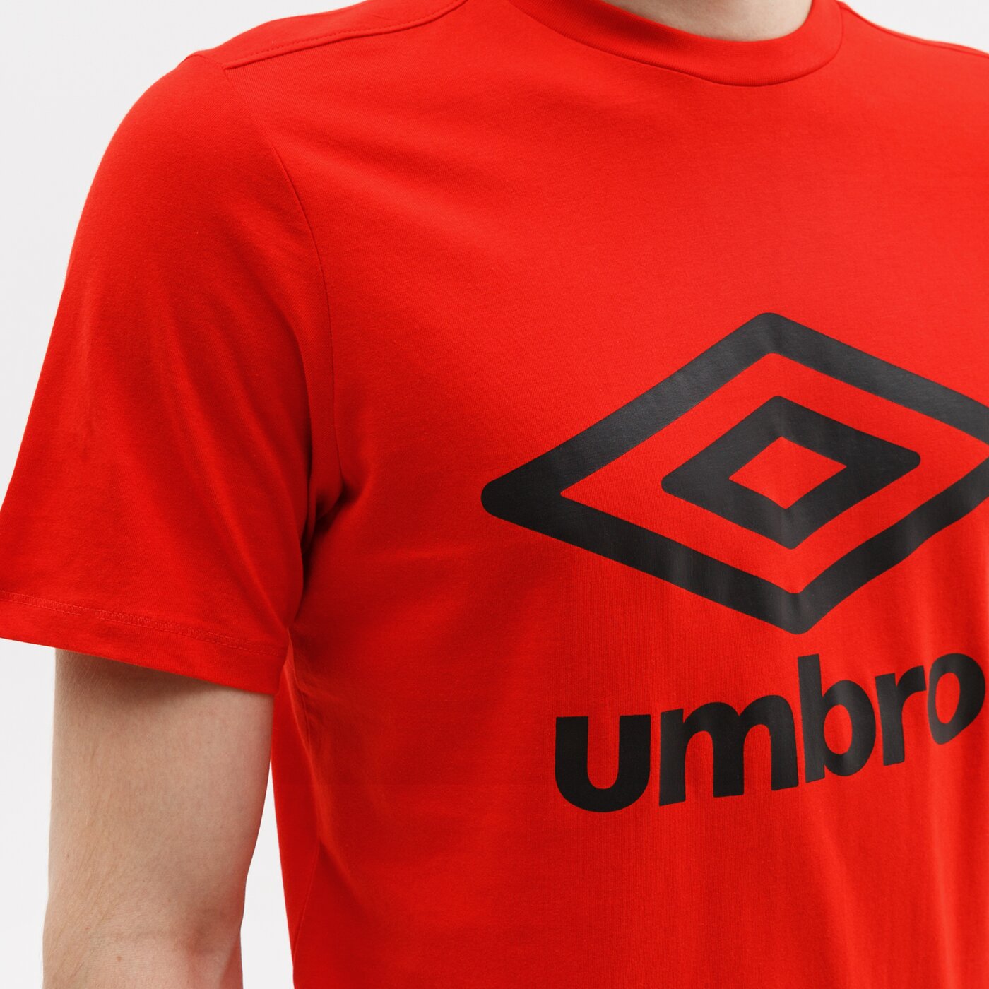 Koszulka męska UMBRO T-SHIRT FW LARGE LOGO COTTON 65352u-6vb kolor czerwony