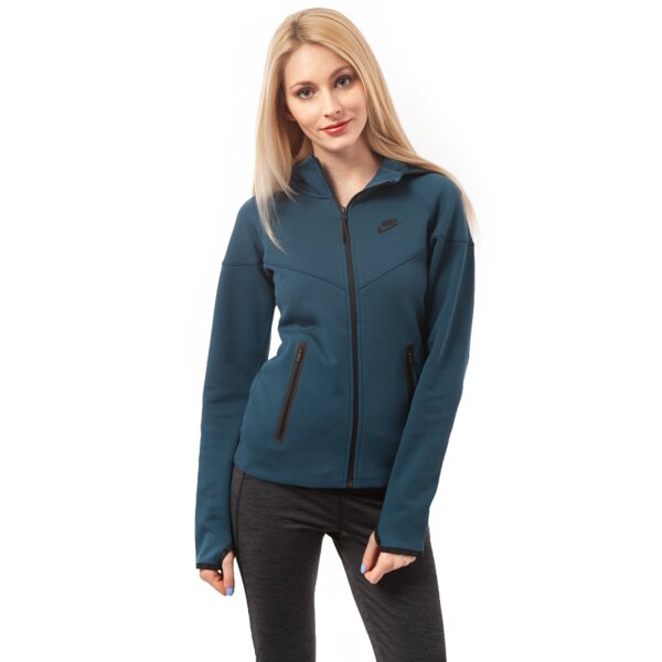 Bluza damska NIKE BLUZA TECH FLEECE FZ HOOD 617152483 kolor zielony