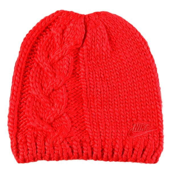 Czapka zimowa damska NIKE CZAPKA Z NIKE BEANIE-WMNS 546108617 kolor czerwony