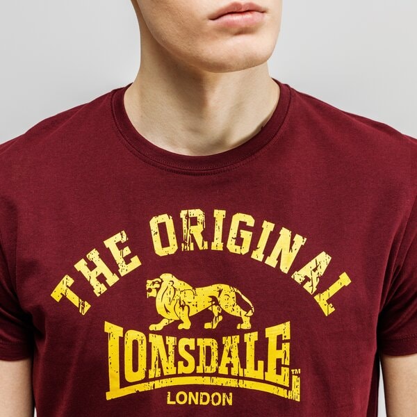 Koszulka męska LONSDALE T-SHIRT SS ORIGINAL 112048-2003 kolor bordowy