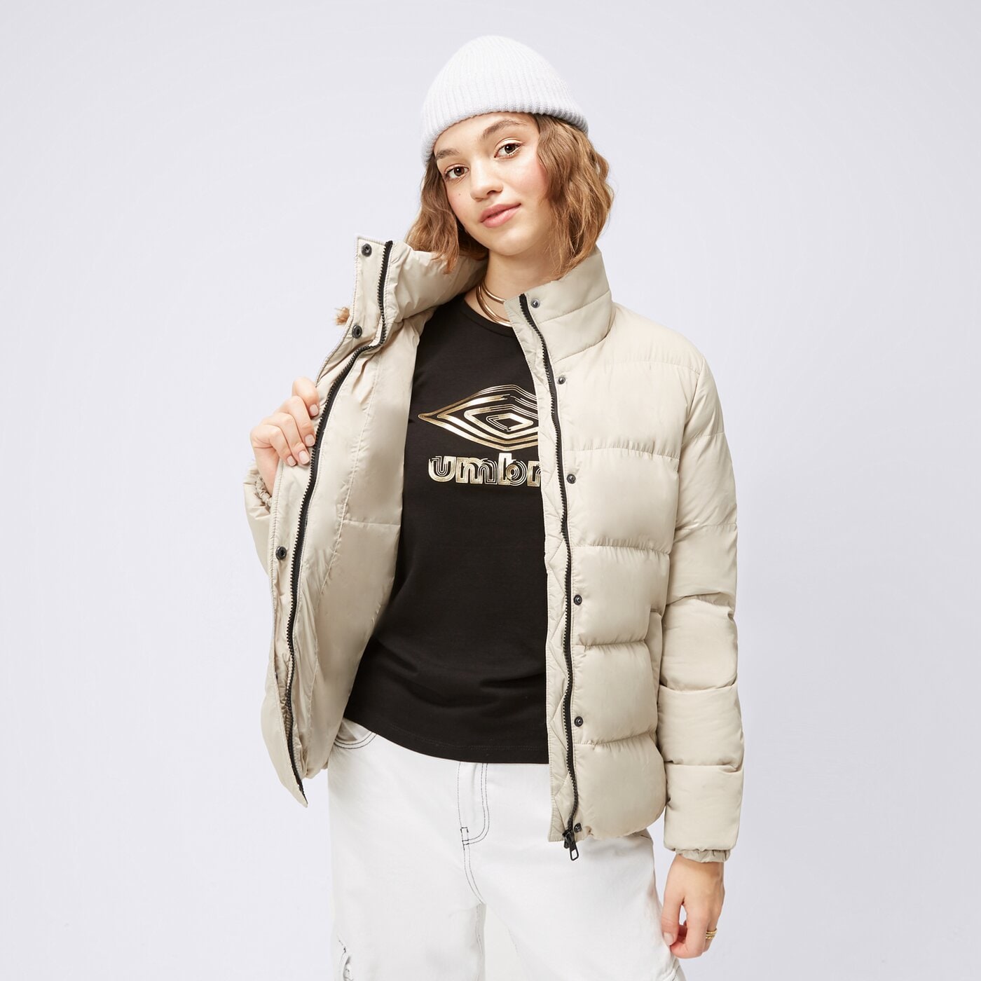 Kurtka zimowa damska UMBRO KURTKA ZIMOWA ACETA ul323kud02002 kolor beżowy