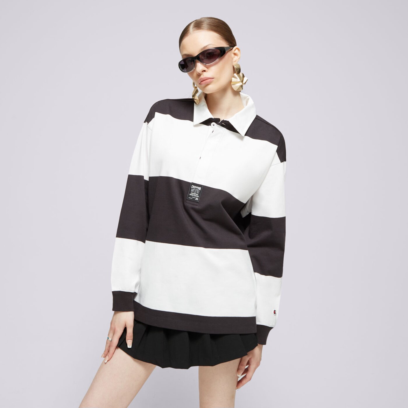 Koszulka polo damska CHAMPION POLO LONG SLEEVE POLO 117205es510 kolor czarny