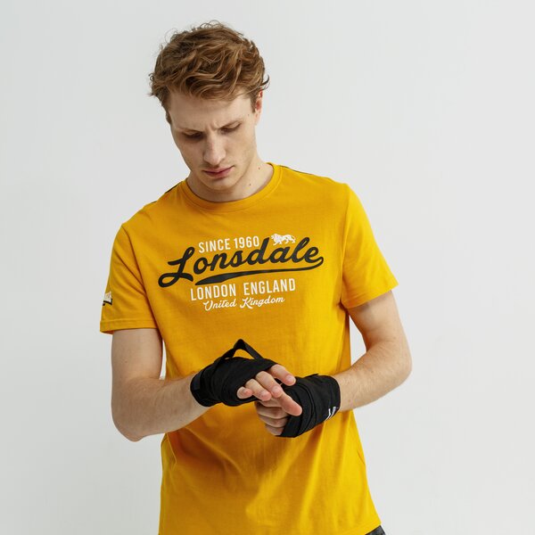 Koszulka męska LONSDALE T-SHIRT SS RAVERSDON 1139134033 kolor żółty