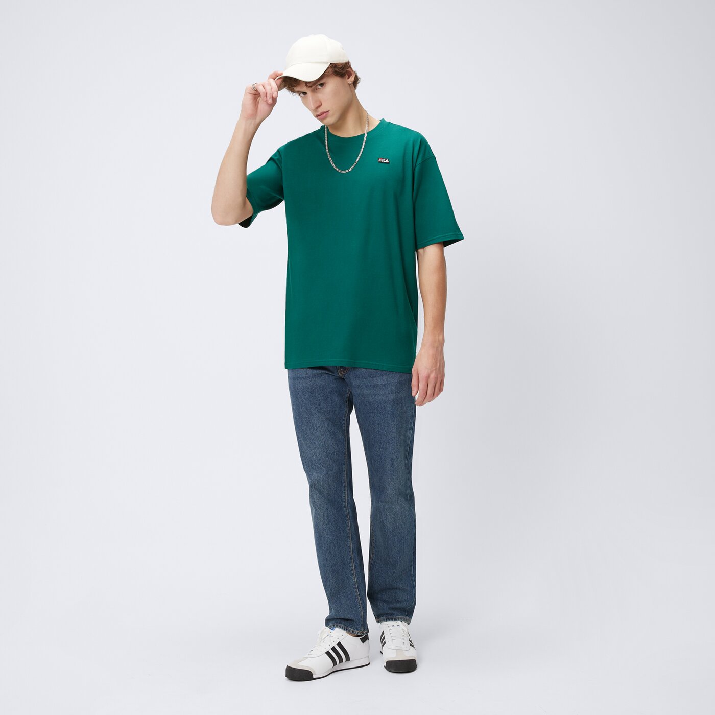 Koszulka męska FILA T-SHIRT BADGE LOGO TEE fi124tsm70351 kolor zielony