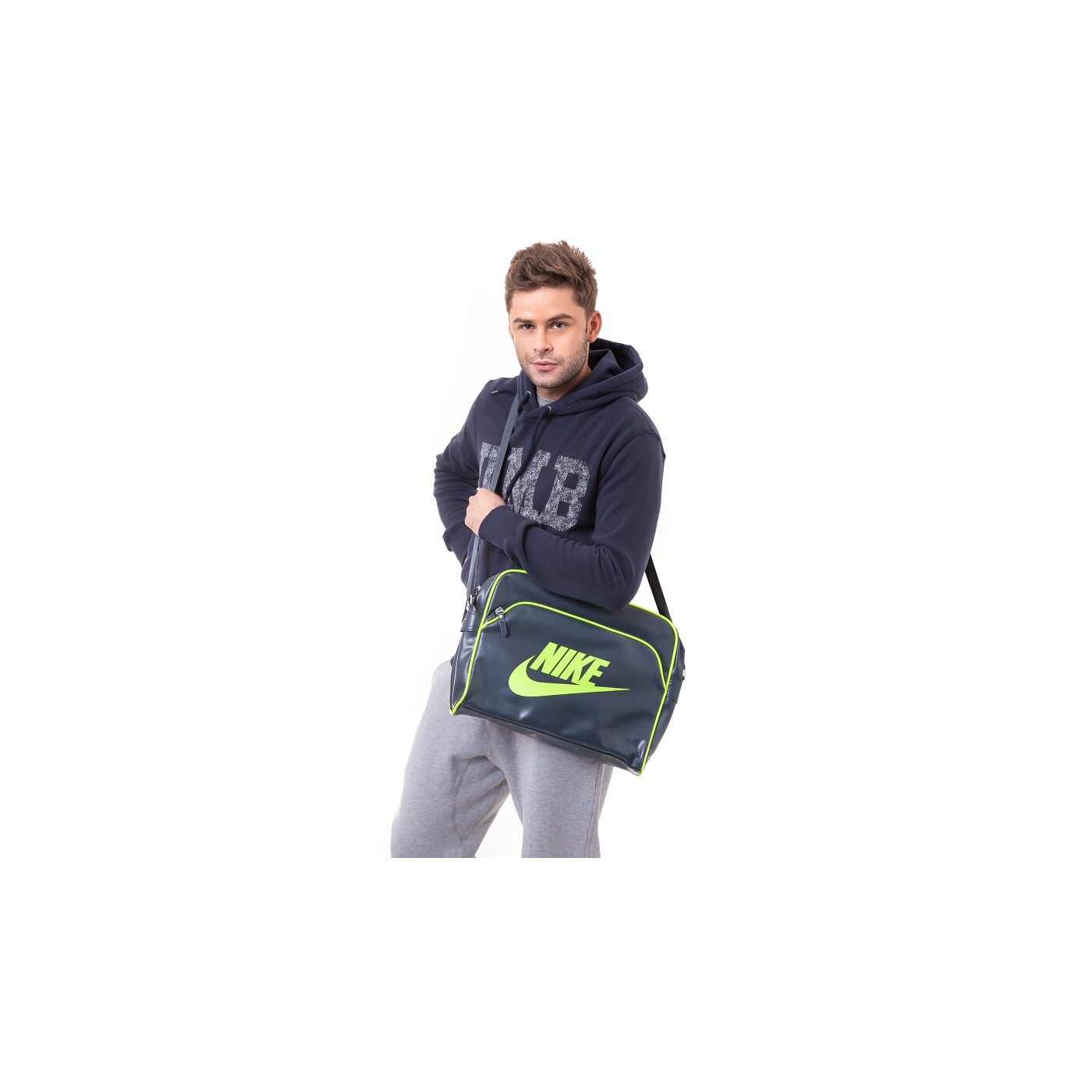 Torba sportowa damska NIKE TORBA HERITAGE SI TRACK BAG ba4271087 kolor szary