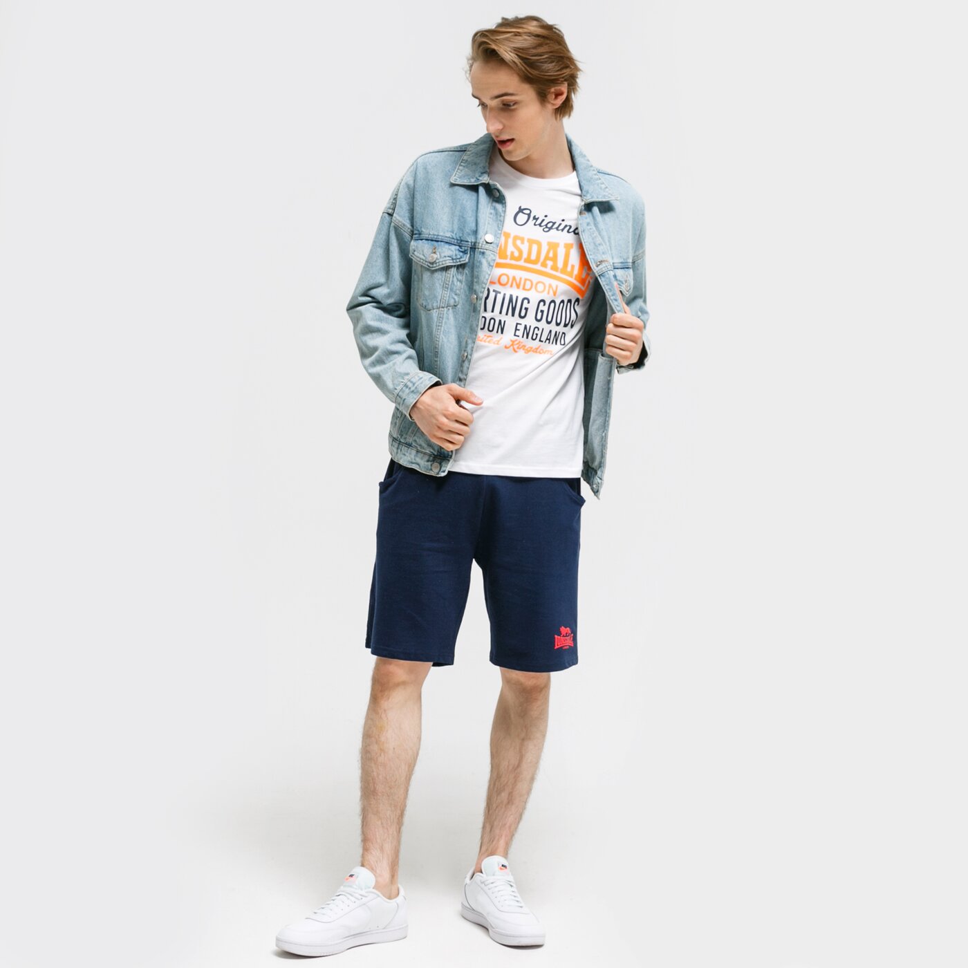 Koszulka męska LONSDALE T-SHIRT USBORNE 113917-7400 kolor biały