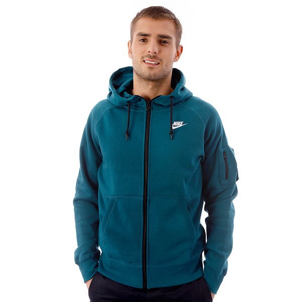 Bluza męska NIKE BLUZA NIKE AW77 FLC FZ HOODY 598759303 kolor zielony