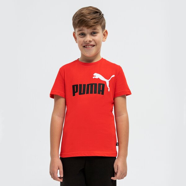Koszulka dziecięca PUMA T-SHIRT ESS+ 2 COL LOGO B 586985 11 kolor czerwony