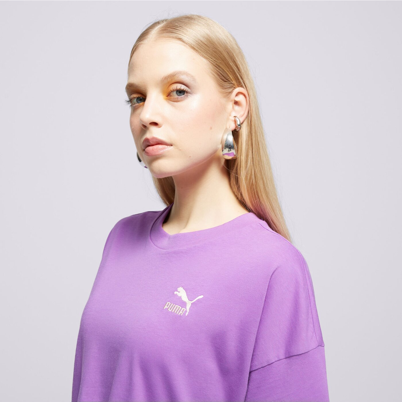 Koszulka damska PUMA T-SHIRT BETTER CLASSICS OVERSIZED 62422650 kolor fioletowy