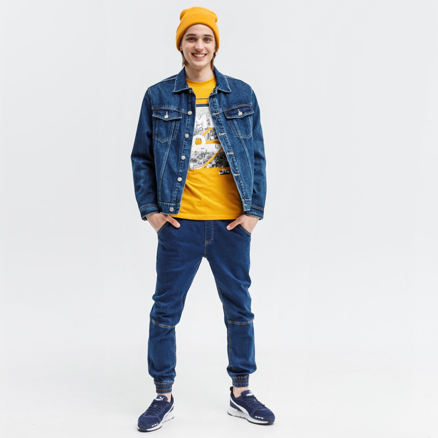 Koszulka męska UMBRO T-SHIRT SAYERS ul121tsm59001 kolor żółty