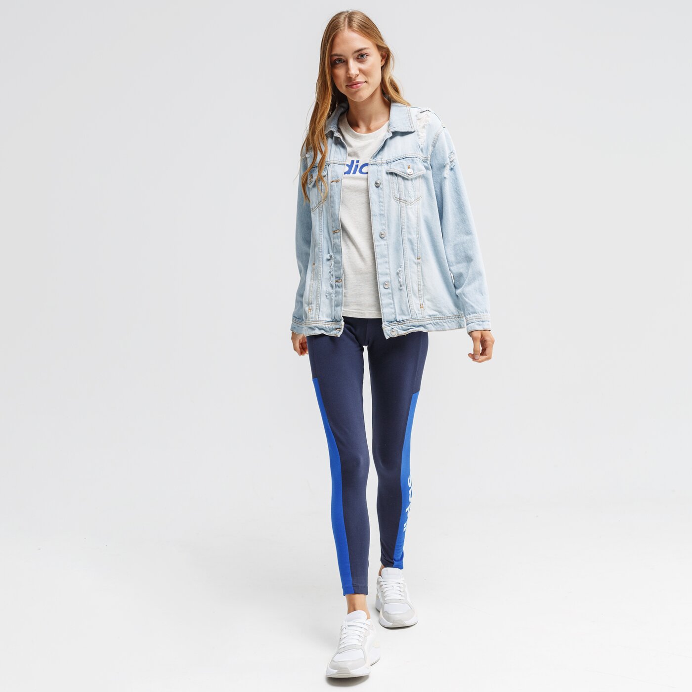 Spodnie dresowe damskie ADIDAS LEGGINGS W E CB gd2924 kolor granatowy