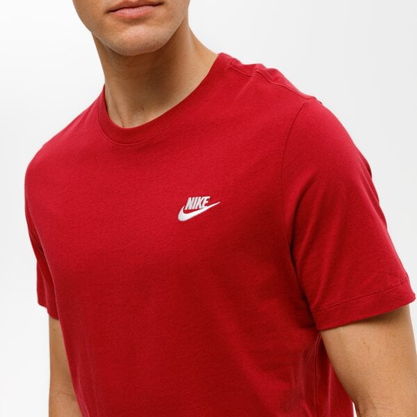 Koszulka męska NIKE T-SHIRT SS SPORTSWEAR CLUB ar4997-690 kolor bordowy