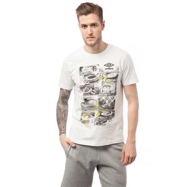 Koszulka męska UMBRO T-SHIRT DOST ul15tsmpr027 kolor biały
