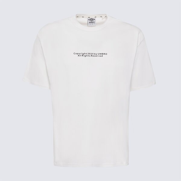 Koszulka męska UMBRO T-SHIRT UMBRO FOOTBALL EMB WHITE ul325tsm05002 kolor biały