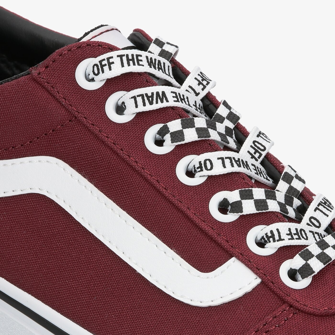 Buty sportowe męskie VANS MN WARD CHECKER LACE vn0a38dmw9z1 kolor bordowy
